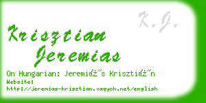 krisztian jeremias business card